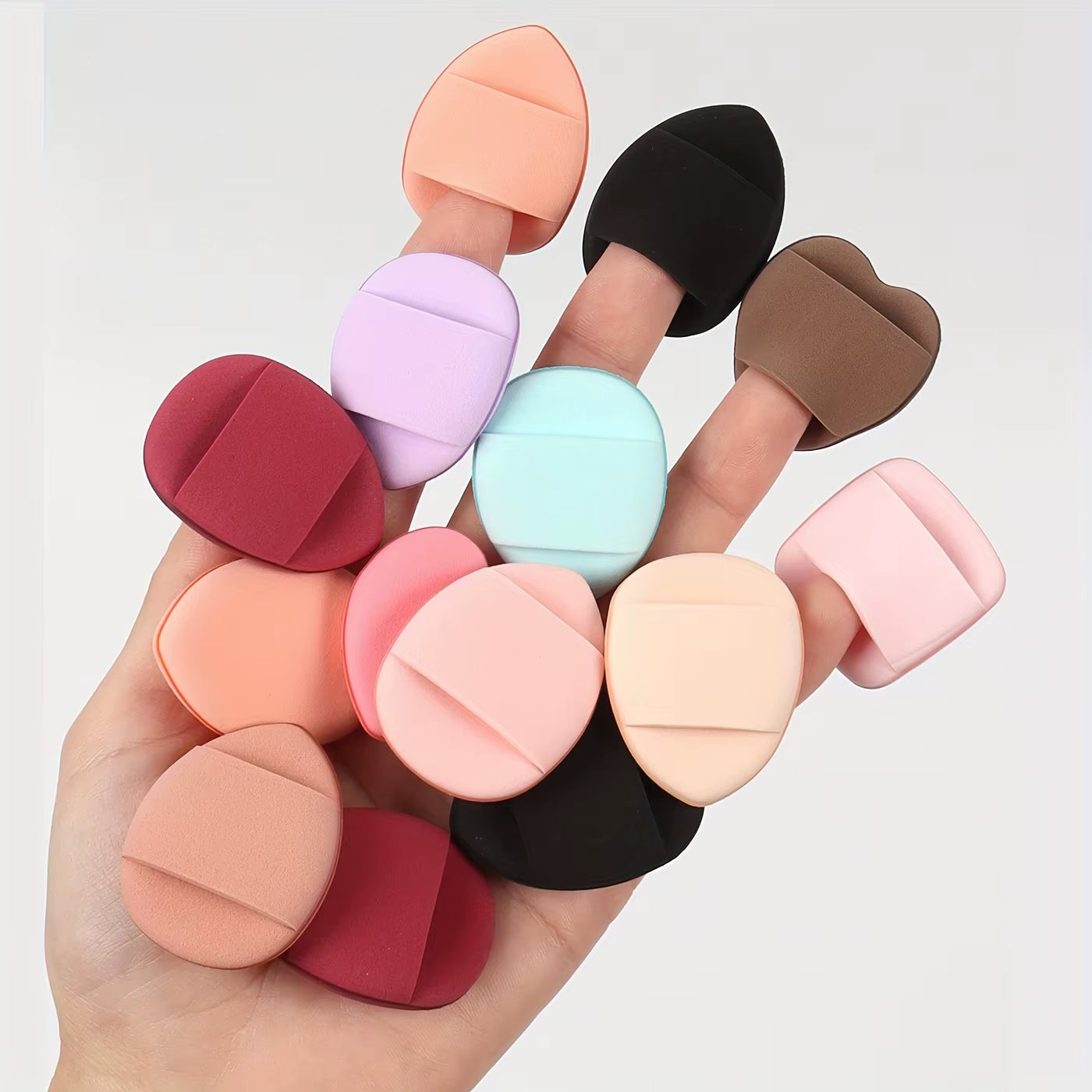 50 Piece Mini Air Cushion Puff Sponge, Liquid Foundation Latex Free Mixed Sponge Set, Concealer Application, Beauty Tools