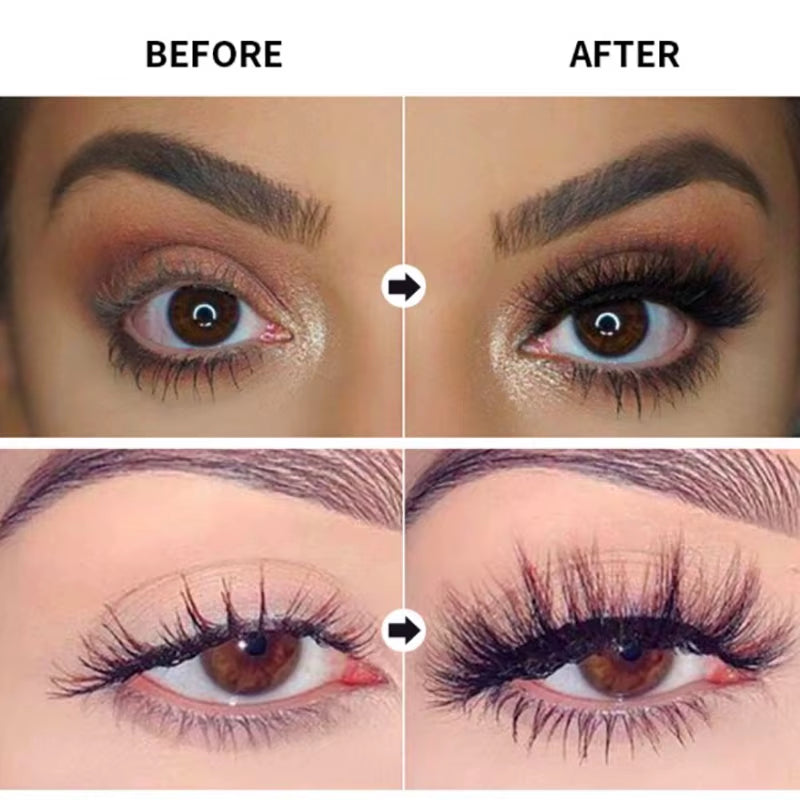 1Pcs 4D Mascara Thick Slender Curly Waterproof and Sweatproof 24H Lasting Effect without Smudge Mascara Makeup Tools