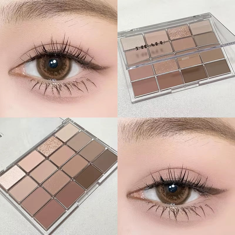 16 Colors Pearlescent Eyeshadow Palette Shimmer Eye Shadows Highlighter Waterproof High Quality Professional Makeup Cosmetics