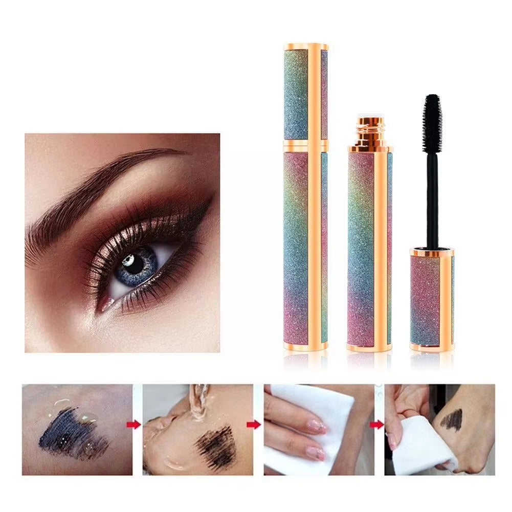 Diamond Mascara Waterproof Long-Lasting Curling Styling and Eyelash Non-Smudged Thick Mascara Eye Makeup Primer E1S6