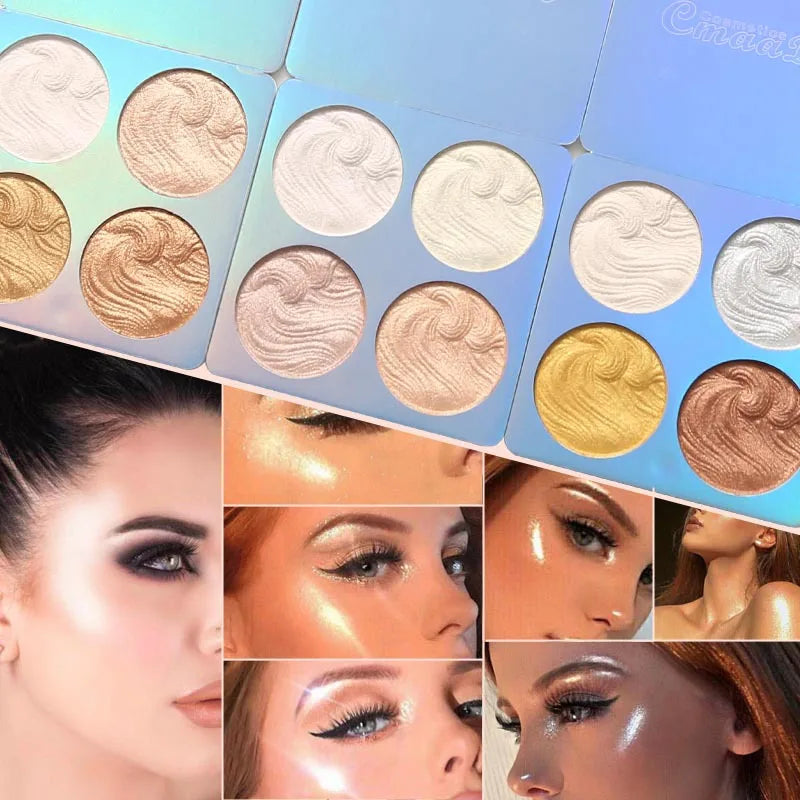 Chameleon Highlighter Palette Makeup Powder Iluminador Maquiagem Shimmer Shining Face Brighten Highlighter