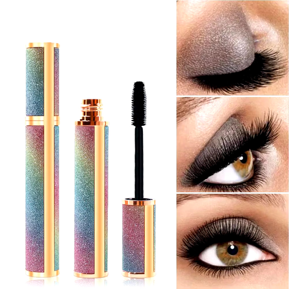 Diamond Mascara Waterproof Long-Lasting Curling Styling and Eyelash Non-Smudged Thick Mascara Eye Makeup Primer E1S6