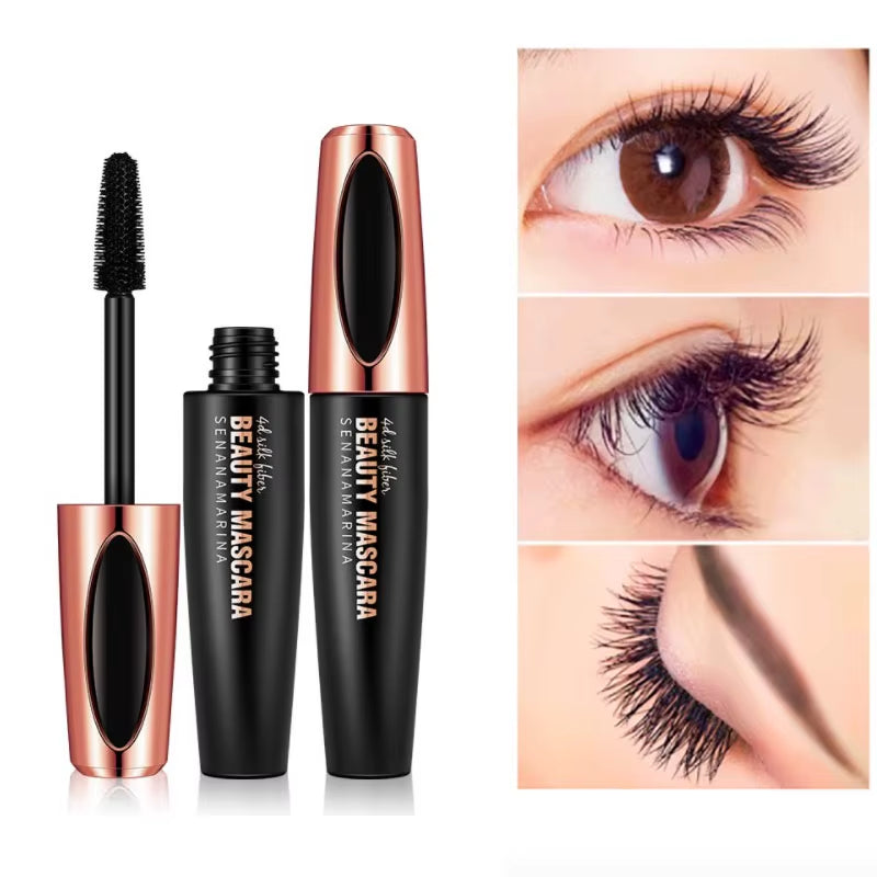 1Pcs 4D Mascara Thick Slender Curly Waterproof and Sweatproof 24H Lasting Effect without Smudge Mascara Makeup Tools