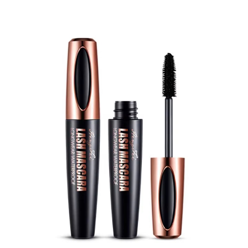 1Pcs 4D Mascara Thick Slender Curly Waterproof and Sweatproof 24H Lasting Effect without Smudge Mascara Makeup Tools