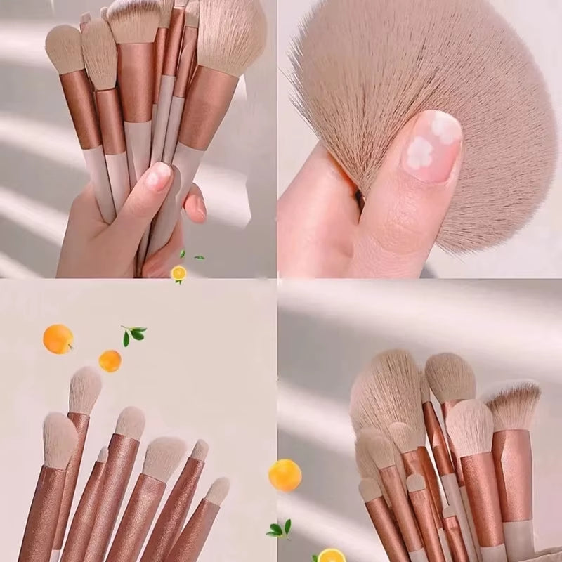 13PCS of New Makeup Brush Set Portable Soft Hair Powder Brush Eye Shadow Brush Full Set of Makeup Brush Tools