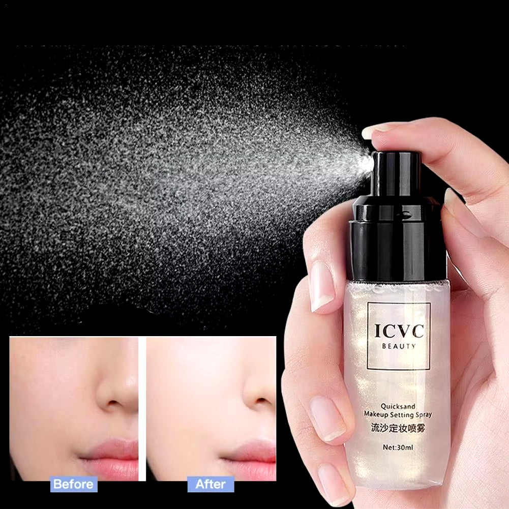 30Ml Glitter Fast Finishing Makeup Setting Spray Moisturizing Waterproof Foundation Lasting Oil Make Spray Long Fixer Contr J8L8