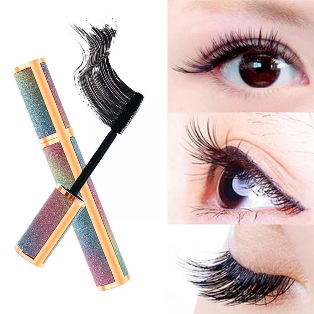 Diamond Mascara Waterproof Long-Lasting Curling Styling and Eyelash Non-Smudged Thick Mascara Eye Makeup Primer E1S6