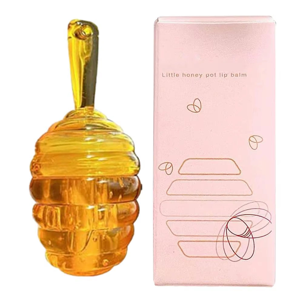 Lovely Honey Pot Lip Oil Lip Gloss Lip Balm Hydrating Lip Balm for Lip Care Moisturizing Clear Lip Oil Liquid Lipstick